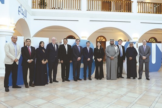 HBKU and the The Hague Institute officials at the MoU signing ceremony.