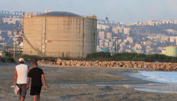 The colossal, circular vat is located in the northern port of Haifa, Israel's third largest city, and can hold 12,000 tons of ammonia. Picture courtesy: Jerusalem Post