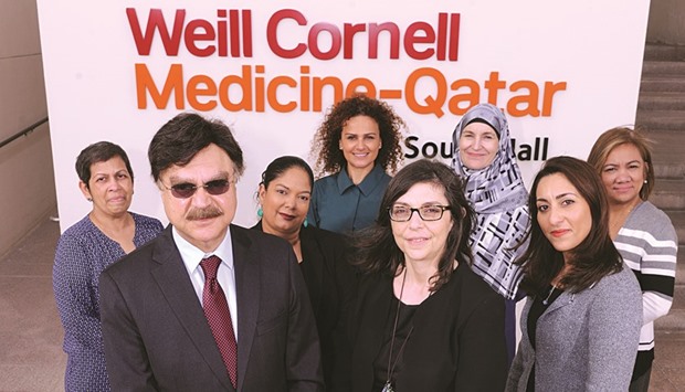Dr Javaid Sheikh with other WCM-Q officials and Continuing Professional Development team.