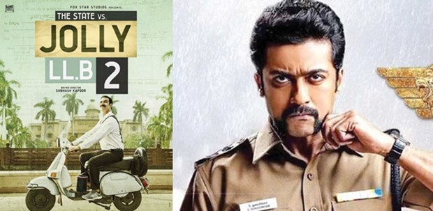 Jolly LLB 2 fails to live up to the standards that its predecessor set. Right: Surya in Si 3.