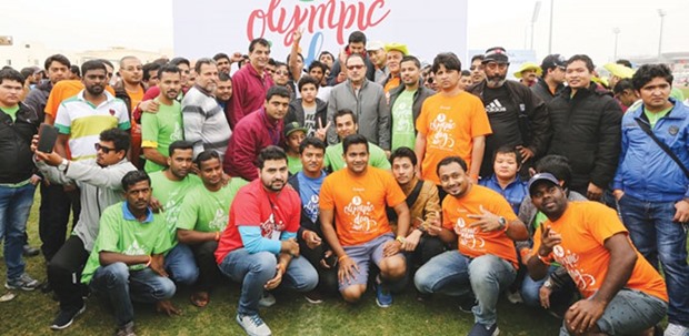 ABA Group officials and employees at the Olympic Day event.