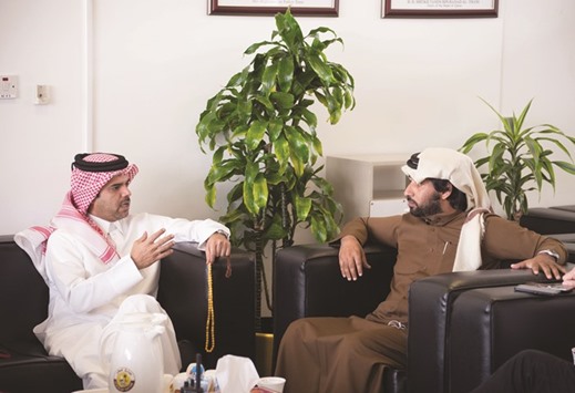 Losail Circuit Sports Club vice president and general manager Khalid al-Remaihi (left) and Salehal-Marri (right), assistant executive director of Events and Emergency Department at Hamad Medical Corporation, met this week.