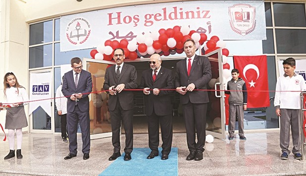 The Deputy Secretary-General of the Turkish Presidency professor Ibrahim Kalin inaugurating the new Turkish School in Doha yesterday.