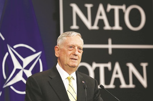 Mattis: Nato has always stood for military strength and protection of the democracies and the freedoms we intend to pass on to our children.