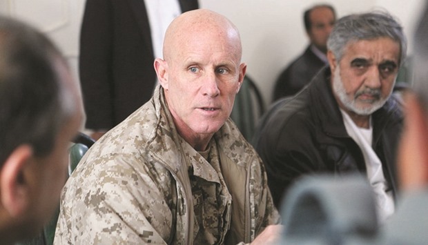 Harward is seen during his visit to Zaranj, Afghanistan, in this January 6, 2011 handout photo.