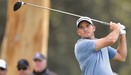 Sam Saunders hits from the ninth hole tee box during the first round of the Genesis Open at Riviera Country Club in Pacific Palisades, California, on Thursday. (USA TODAY Sports)