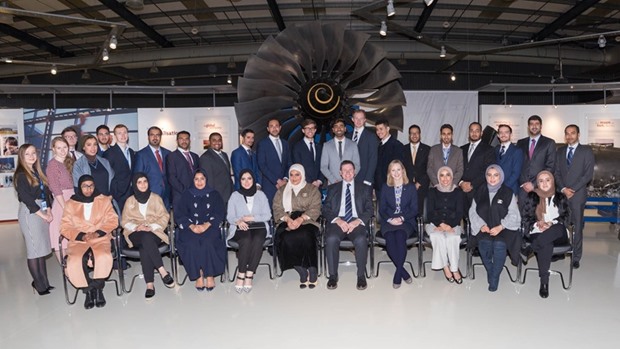National employees of Qatar Airways who took part in the Business Management and Commercial Awareness Programme, held in association with Rolls-Royce, in Derby, England.
