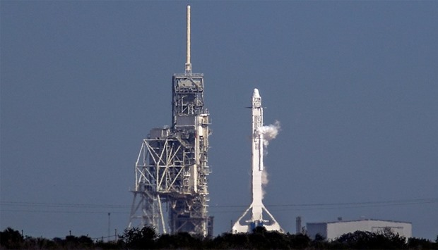 SpaceX Falcon 9 rocket ready for take-off