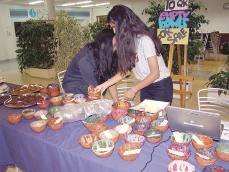 The schoolu2019s fifth annual Empty Bowls evening raised well over QR7,000.