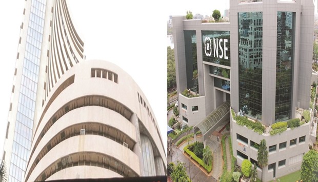 A view of the Bombay Stock Exchange and the National Stock Exchange. The 30-scrip Sensex of the BSE, which opened at 28,481.91 points, closed at 28,661.58 points, up 192.83 points yesterday.