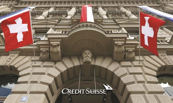 The entrance of the headquarters of Credit Suisse is seen in Zurich. The Swiss bank is seeing a pickup in its private banking business in Europe as clients seek counsel on how to protect fortunes from shock election outcomes.