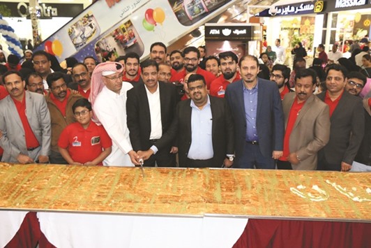 Wathnan Mall, Masskar and Zarabi officials at the launch of their anniversary celebrations on Wednesday.