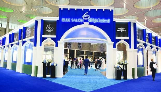 The Blue Salon booth at the 13th Doha Watches and Jewellery Exhibition. PICTURE: Shaji Kayamkulam.