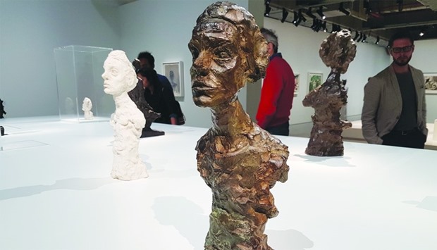 Giacometti's Annette (Circa 1952) and other sculptures.