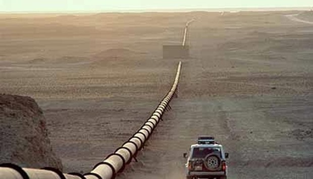 An oil pipeline in Kirkuk. File picture.