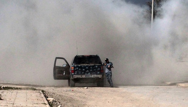 Smoke from an explosion billows