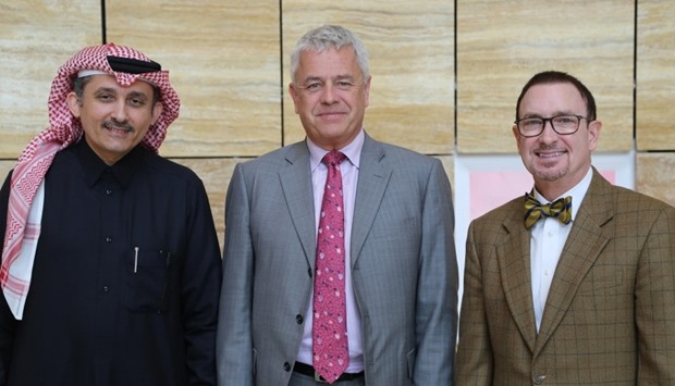 Khalid Alyafei, Paul Casterton and Mike LeRoy of Sidra mark the achievement