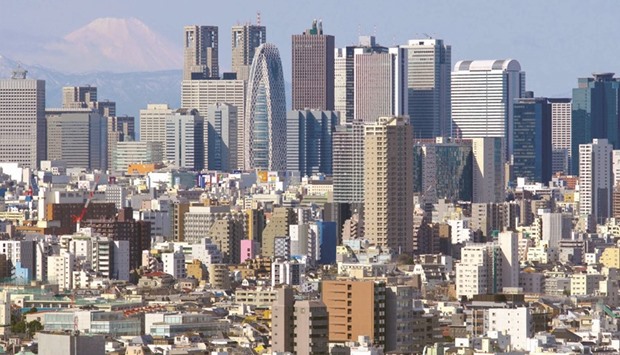 Skyscrapers are seen in Tokyo. The average price of a newly-built three bedroom apartment in Tokyo rose 24% in January from a year earlier to u00a569.1mn ($612,000), the highest since the Real Estate Economic Research Institute started compiling the data in 2000.