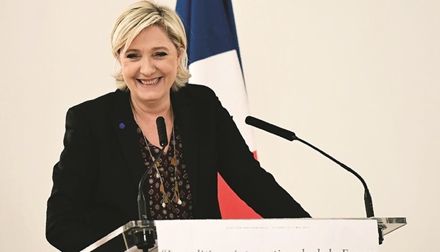 Le Pen: her performance in the first round would be crucial to see if she can gain the momentum to snatch a win in the run-off.