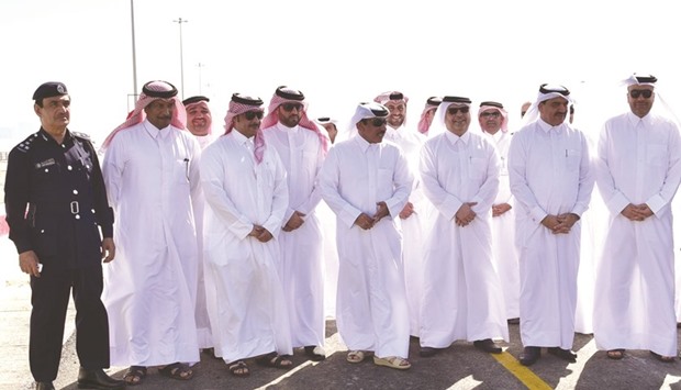 HE the Minister of Transport and Communications and HE the Minister of Municipality and Environment attend the opening of the new road along with a number of dignitaries and officials. Picture courtesy of Ashghal (Twitter)