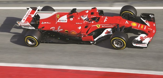 Ferrariu2019s Kimi Raikkonen in action during yesterdayu2019s second day of pre-season testing in Barcelona. (Reuters)
