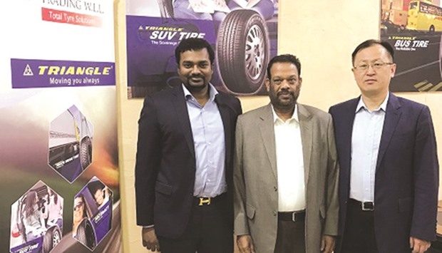 David Sun with M V Regithan and Anish Malattiri.