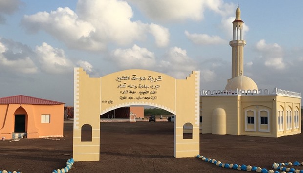 The main entrance to the Doha Al kheir model village.
