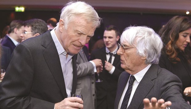 Former FIA president Max Mosley (left) with Bernie Ecclestone.