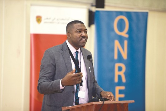 Dr Emmanuel Ngwakongnwi speaking at the conference.