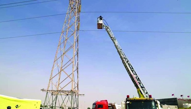 The rescue operation in progress.