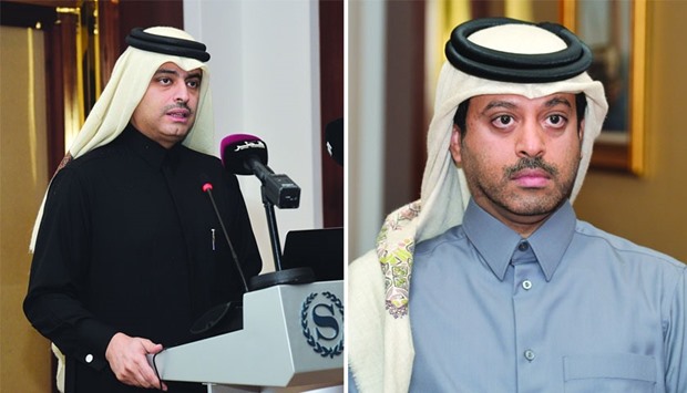 Sheikh Dr Mohamed bin Hamad al-Thani(L), Dr Hamad Eid al-Rumaihi
