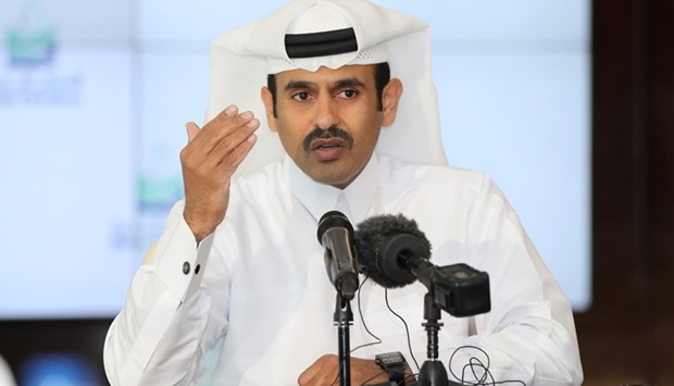 Qatar Petroleum president and CEO Saad Sherida al-Kaabi  speaks during a press conference in Doha. AFP