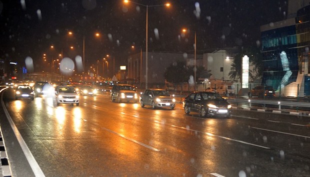 When Doha received rain Monday night.