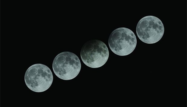 A penumbral lunar eclipse.