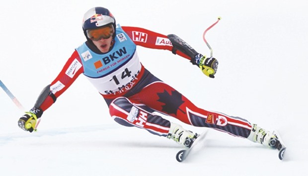 Erik Guay of Canada in action at the Alpine Skiing World Championships yesterday. (Reuters)