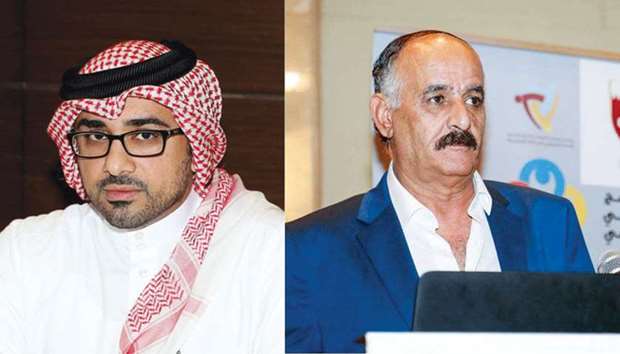 QSSF Executive Director and tournament director Abdulrahman al-Muftah (left) and QSSF technical expert of Dr Salah Salem