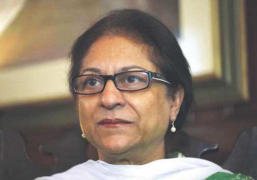 Asma Jahangir during an interview with AFP in Lahore.