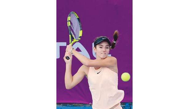 World No.48 CiCi Bellis of the US scored a 6-1, 6-3 victory over fellow 18-year-old Sofya Zhuk of Russia yesterday. PICTURE: Jayan Orma