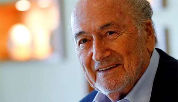 Former FIFA president Sepp Blatter smiles during an interview in Zurich. File picture