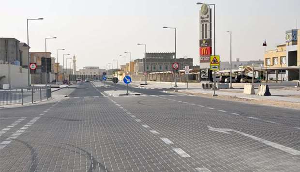 Photo of an intersection that is completed by Ashghal as part of Package 1 of Roads and Infrastructure Project in Bani Hajer North u2013 Rawdat Egdaim