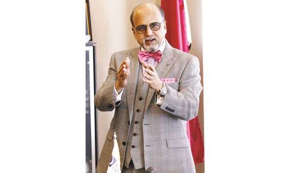 Dr Seetharaman in an interview with  Gulf Times. PICTURE: Jayaram