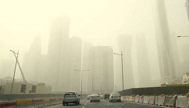 Severe dust was experienced in Doha and other places on Wednesday. PICTURE: Jayan Orma