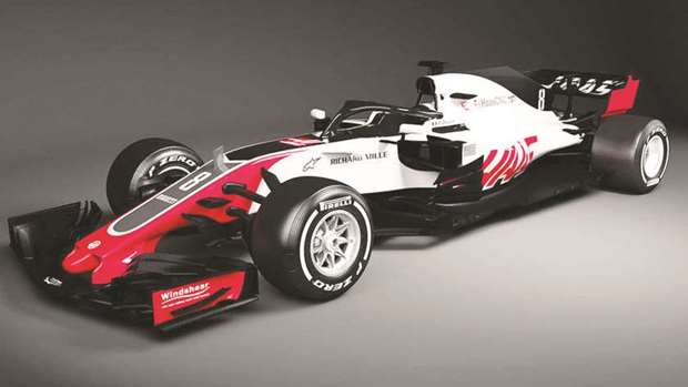 Haas F1 Team unveiled its 2018 car VF-18 for the F1 season.