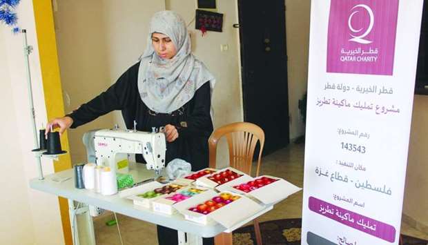 QC assistance in the form of sewing machines and poultry farming has helped families in Gaza and Somalia