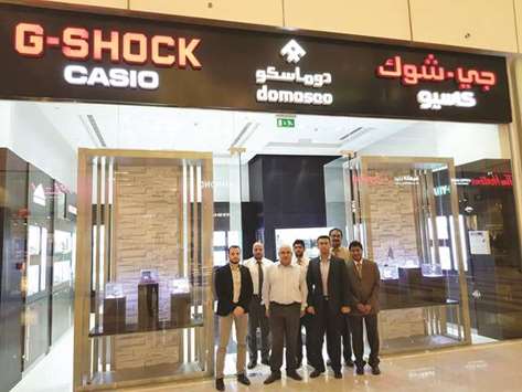 Officials at the Casio G-Shock boutique in Doha Festival City.