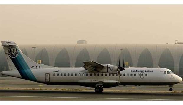 A French-made ATR-72 owned by Iran's Aseman Airlines is seen in this file picture.