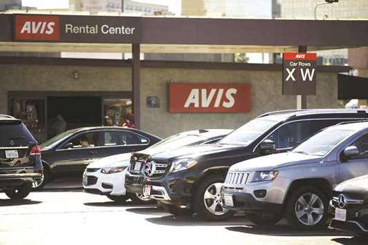 Rental vehicles sit at an Avis Budget Group location at Los Angeles International Airport. Avis top shareholder kicked off a proxy battle with the rental-car companyu2019s board, citing its failure to meet financial targets and prepare the company for the transformation of the auto industry.