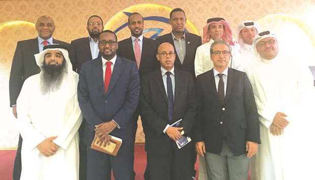 Ashghal and QFFD officials in Somalia.