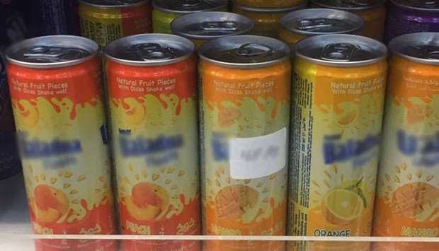 The inspection campaign resulted in the imposition of a fine on a shop for importing and distributing counterfeit canned fruit juices 