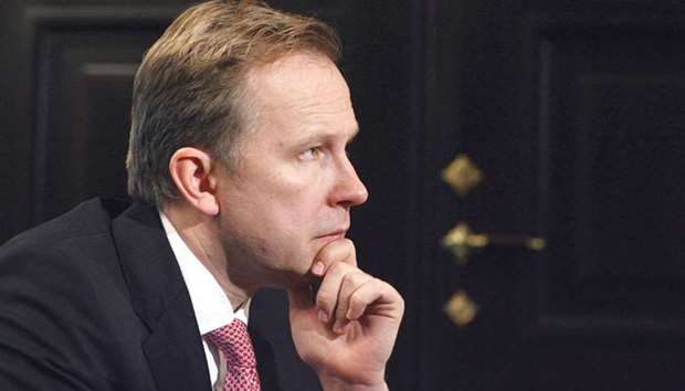 Ilmars Rimsevics, Latviau2019s central bank governor, speaks during an interview in Riga. Rimsevics, who was released on bail and hasnu2019t been formally charged, alleged that the accusations against him were part of an effort to undermine him and said he has received death threats.